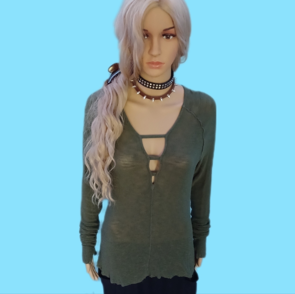 💙Intimately Free people L cut-out tunic top - Picture 1 of 8